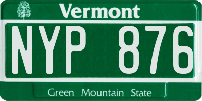VT license plate NYP876