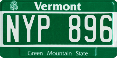 VT license plate NYP896