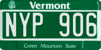 VT license plate NYP906