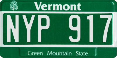 VT license plate NYP917