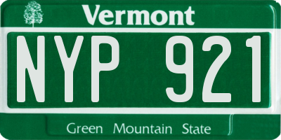 VT license plate NYP921