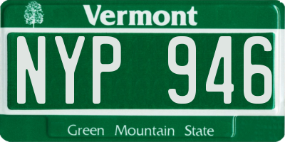VT license plate NYP946