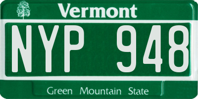 VT license plate NYP948
