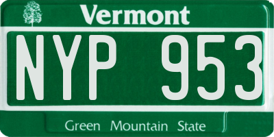 VT license plate NYP953