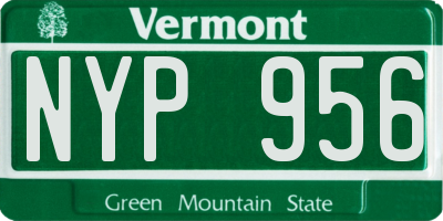 VT license plate NYP956