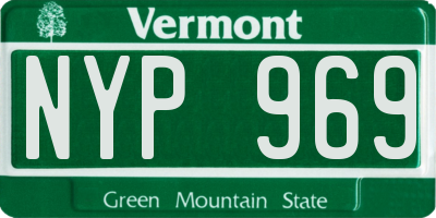 VT license plate NYP969
