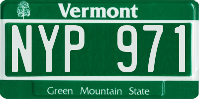 VT license plate NYP971