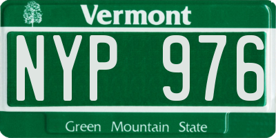 VT license plate NYP976