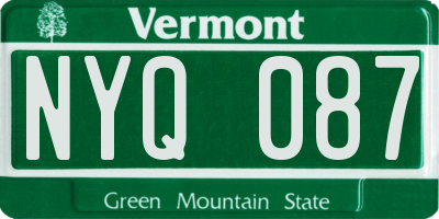 VT license plate NYQ087