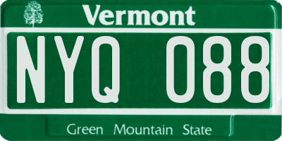 VT license plate NYQ088