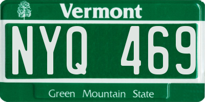 VT license plate NYQ469