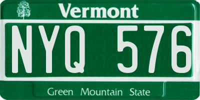 VT license plate NYQ576