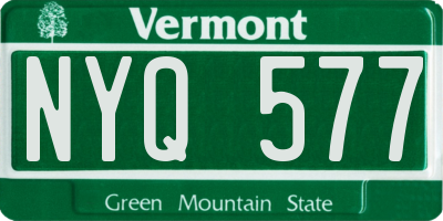 VT license plate NYQ577