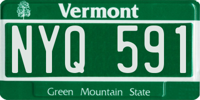 VT license plate NYQ591