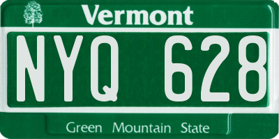 VT license plate NYQ628