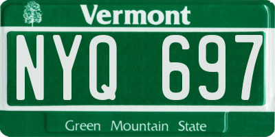 VT license plate NYQ697