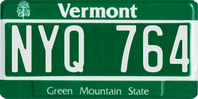 VT license plate NYQ764