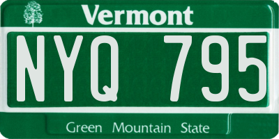 VT license plate NYQ795