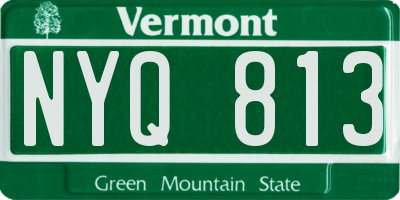 VT license plate NYQ813