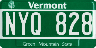 VT license plate NYQ828