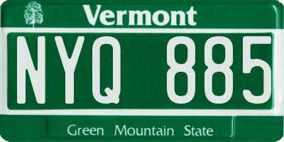 VT license plate NYQ885