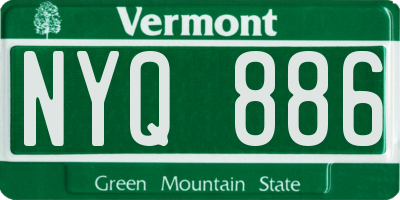 VT license plate NYQ886