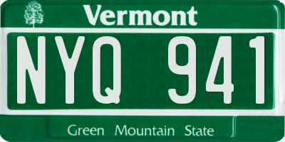 VT license plate NYQ941