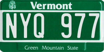 VT license plate NYQ977
