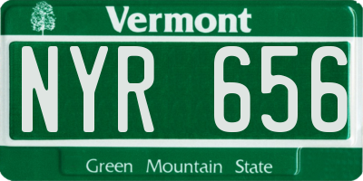 VT license plate NYR656