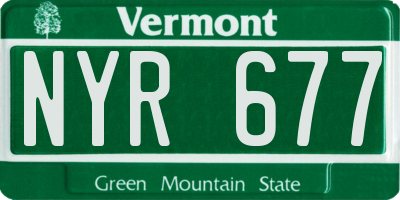 VT license plate NYR677