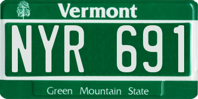 VT license plate NYR691