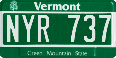 VT license plate NYR737