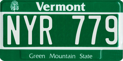 VT license plate NYR779