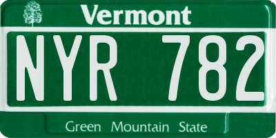 VT license plate NYR782