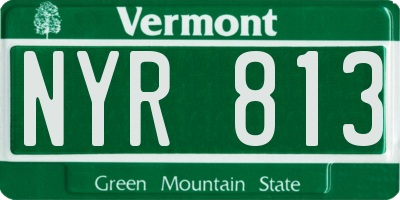 VT license plate NYR813