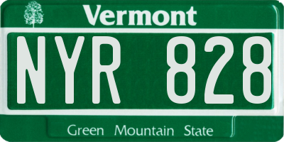 VT license plate NYR828