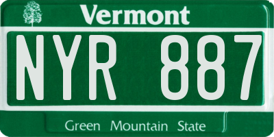 VT license plate NYR887