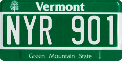 VT license plate NYR901