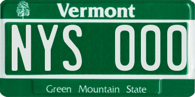 VT license plate NYS000