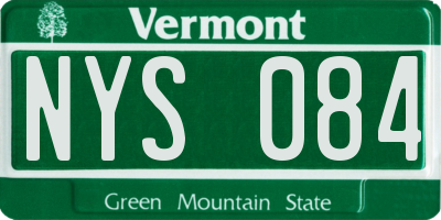 VT license plate NYS084