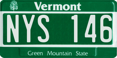 VT license plate NYS146