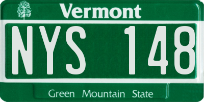 VT license plate NYS148