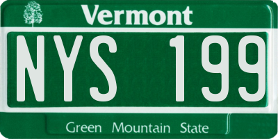VT license plate NYS199
