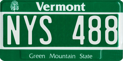VT license plate NYS488
