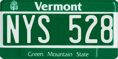 VT license plate NYS528