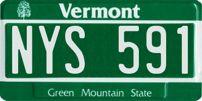 VT license plate NYS591