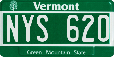 VT license plate NYS620