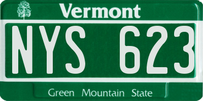 VT license plate NYS623