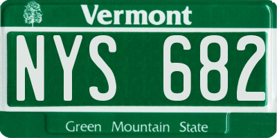 VT license plate NYS682
