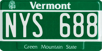 VT license plate NYS688
